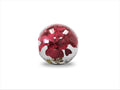 10" Crosswinds vase with red orchids