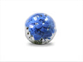 12" Crosswinds vase with blue orchids