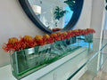 36" Skinny Casa Moderna with Orange Protea Flowers