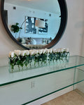 36" Skinny Casa Moderna with White Roses