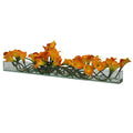 48" Casa Moderna glass plate planter with mango callas