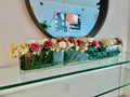 48" Skinny Casa Moderna Vase with Hydrangeas and Roses