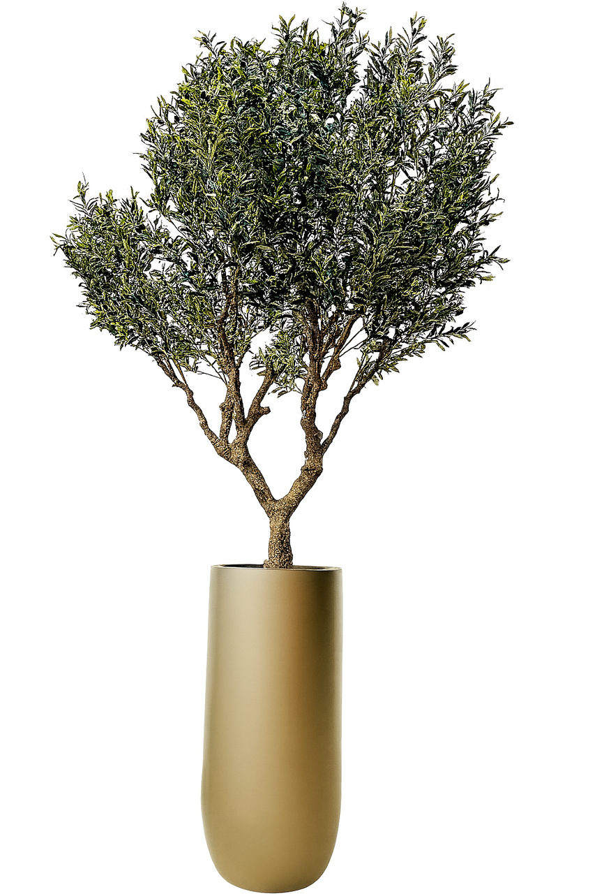 Olivier artificiel dans cache-pot Saint Tropez