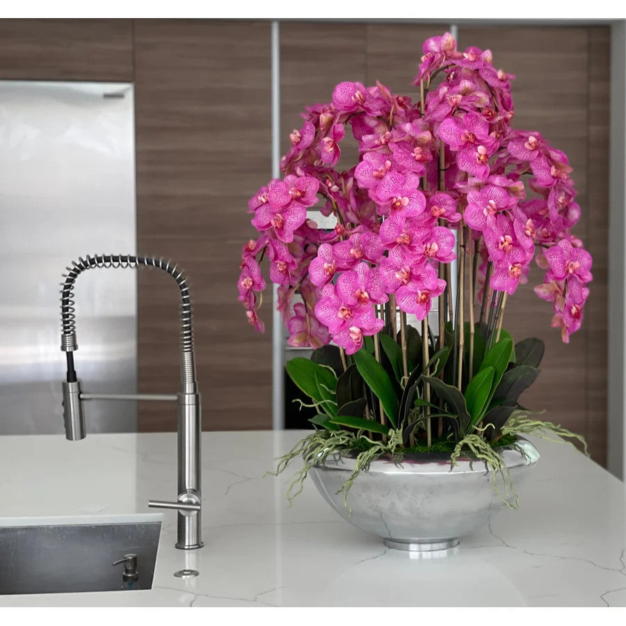 Coupe Avenue aux orchidées Phalaenopsis roses