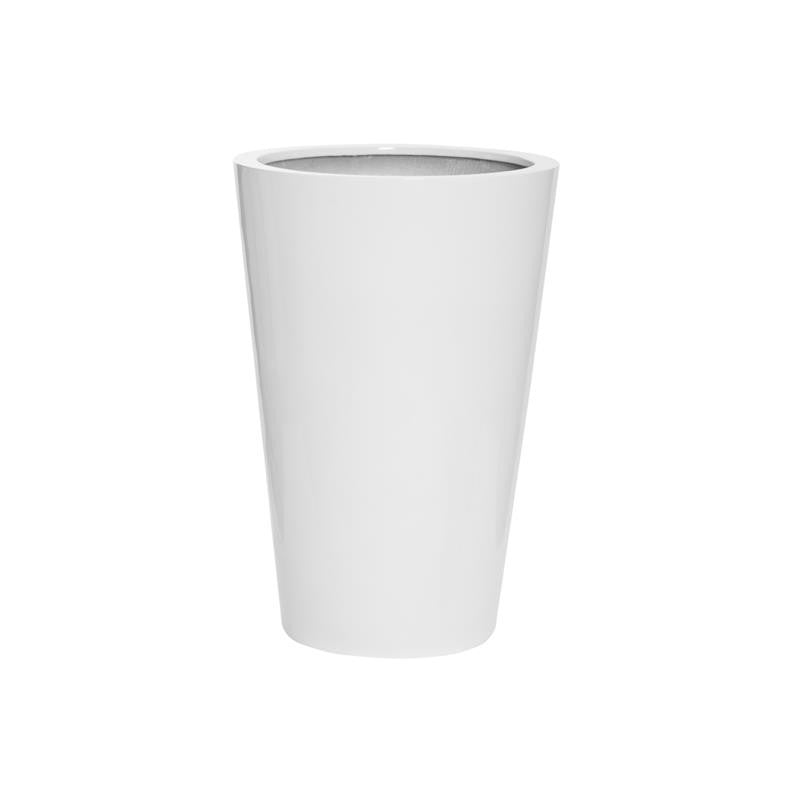 Belle M fibre de verre blanc brillant