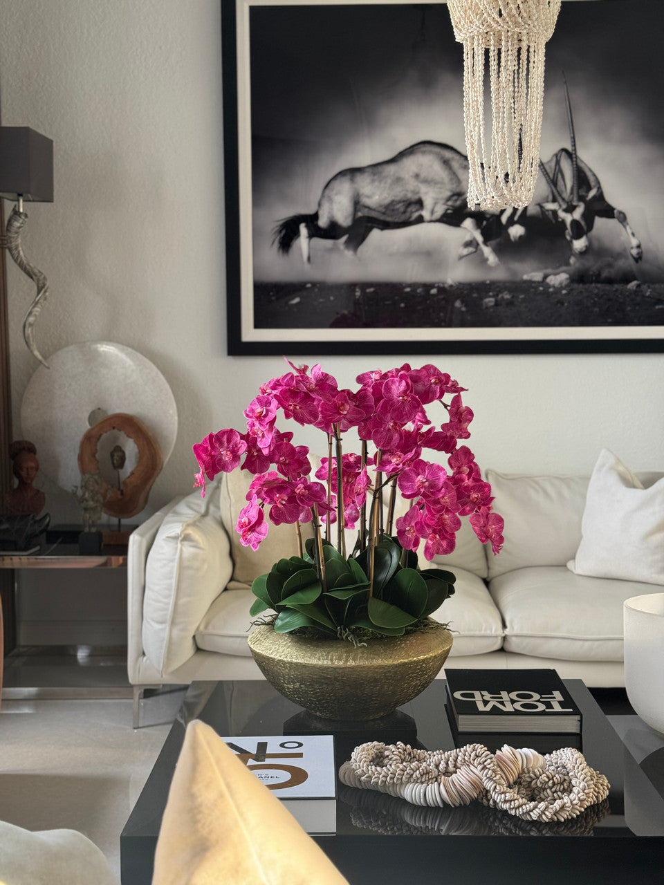 Coupe Blaze aux orchidées Phalaenopsis roses