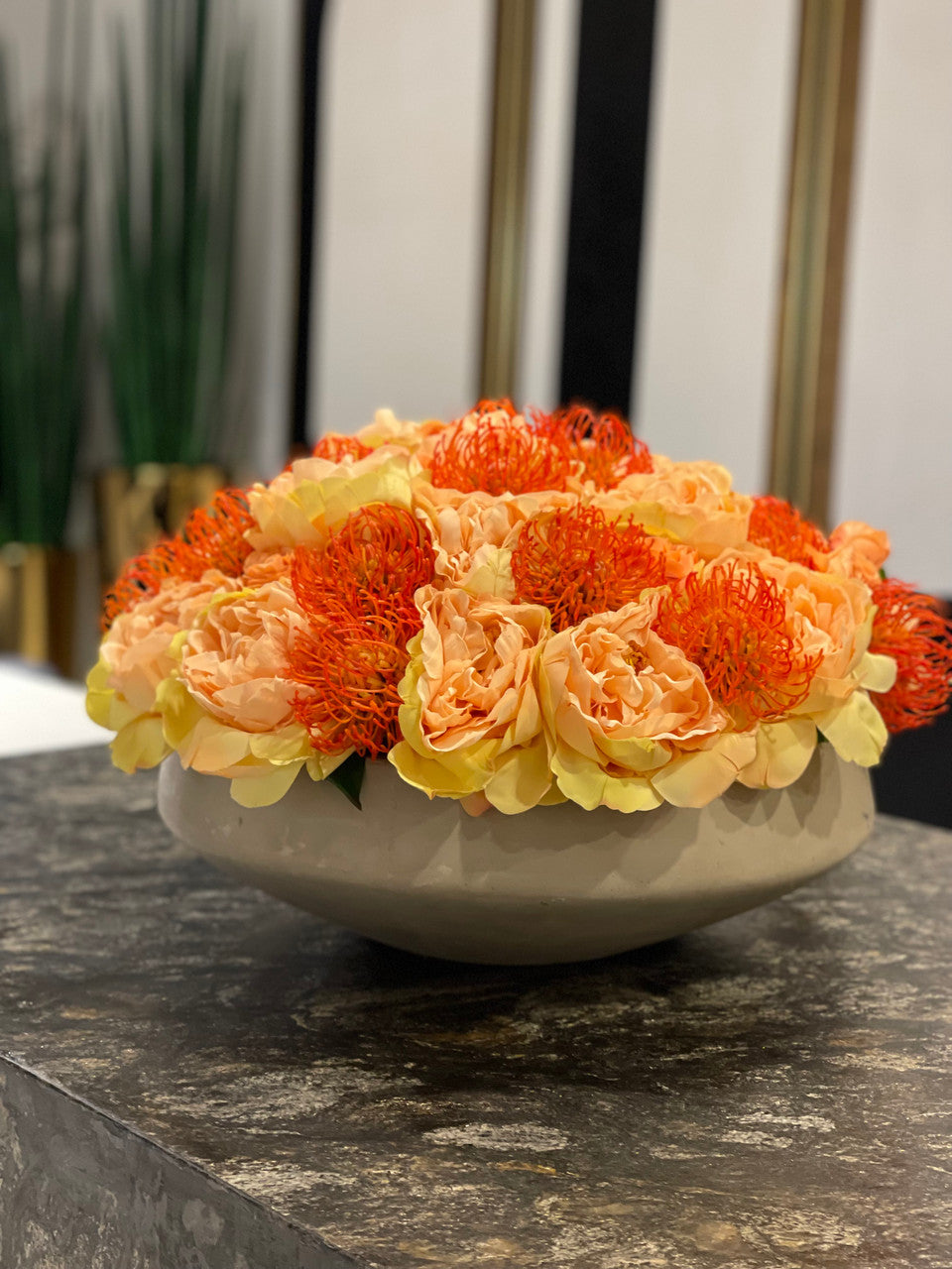 Harvest Collection 18" Newport Bowl Mixed Bouquet