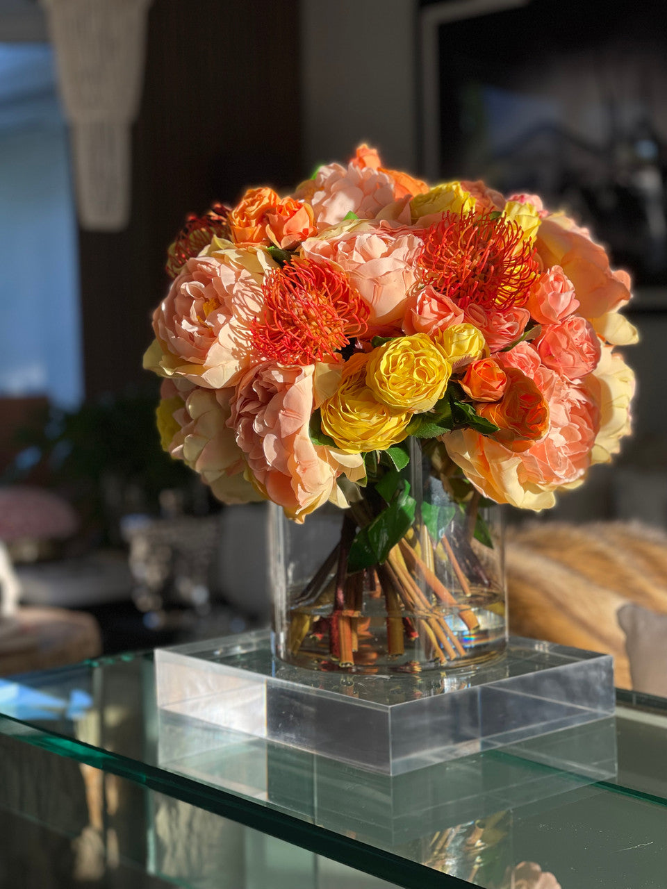 Harvest Collection 8" Rota Yellow Mixed Bouquet