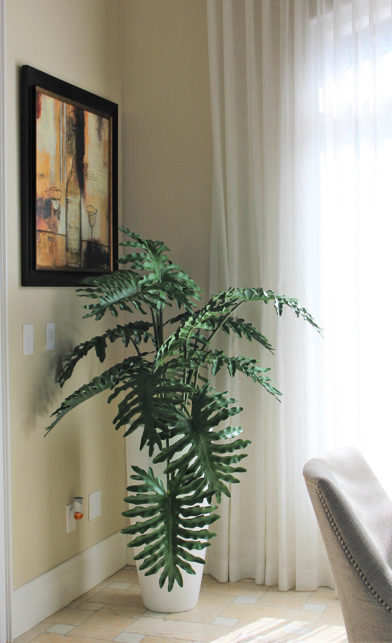 Feuillage de Monstera en cache-pot Dax L