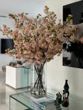 Pink Cherry Blossoms In 16" Glass Cylinder