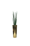Pure Gold Stainless Steel Tapered Large Cone with Medium Snake Grass Plant