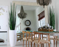 Snake grass (63") with Dax L planter in glossy white