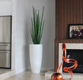 Snake grass (63") with Dax XL planter in glossy white